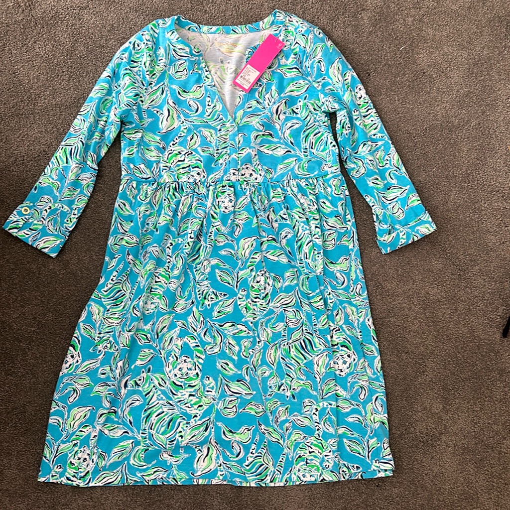 Nwt Lilly Pulitzer Loran Dress “Turquoise Oasis” Xs
